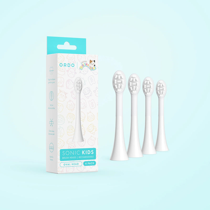 Ordo Sonic Kids Rechargeable - Brush Heads - White - 4 Pack