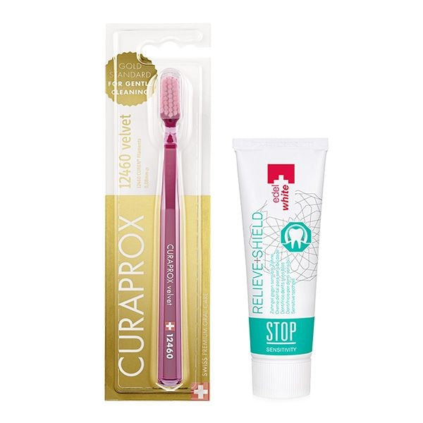 Curaprox Sensitivity Set (Velvet Toothbrush + Stop Sensitivity Toothpaste)